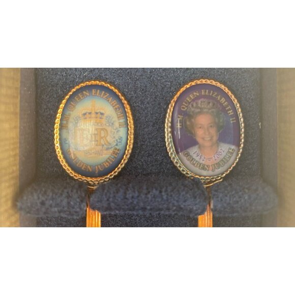 HM Queen Elizabeth II Golden Jubilee Spoon Set, Gold-Toned, House of Vanguard - Picture 2 of 6